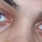 Как выглядят голубые линзы на карих глазах