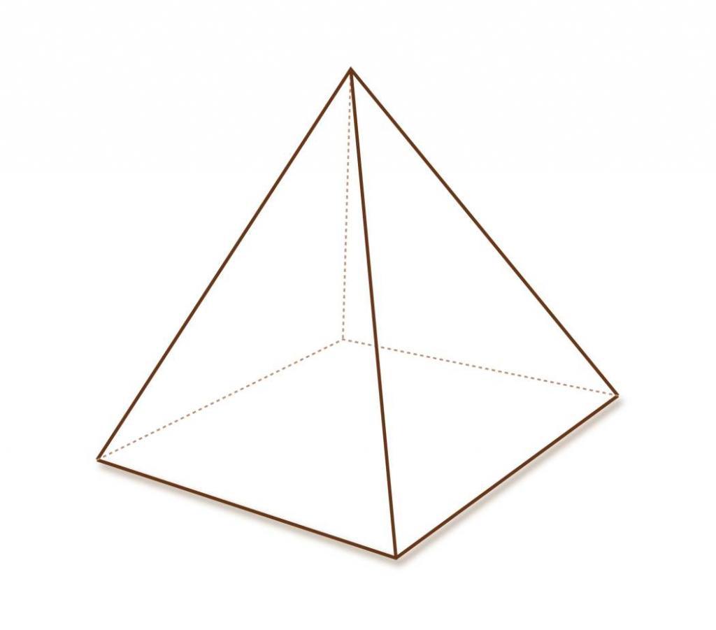 Правильная пирамида в основании четырехугольник
