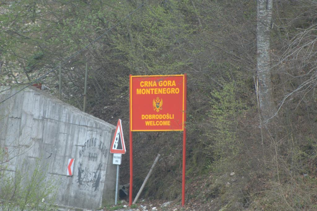 Граница между Черногорией и Боснией