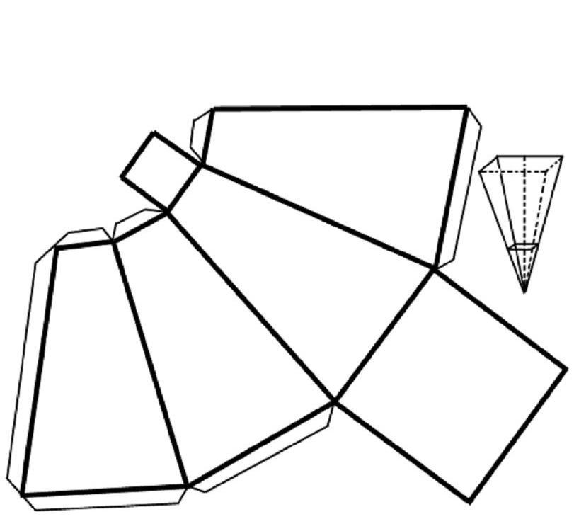 Развертка четырехугольной усеченной пирамиды