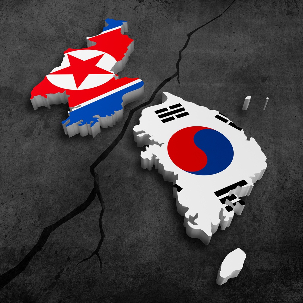 символическое изображение Южной и Северной Кореи