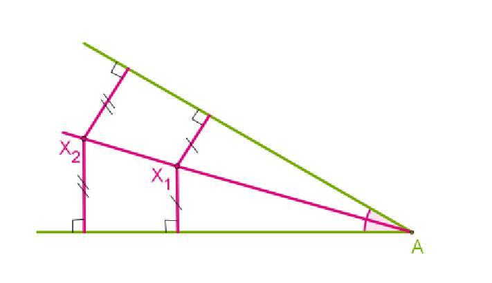 Как построить биссектрису в треугольнике с помощью окружности