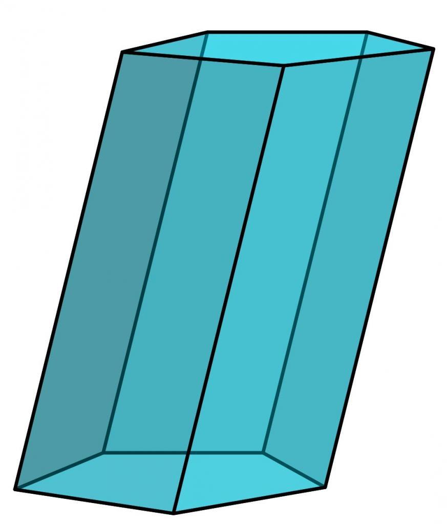 Пятиугольная наклонная призма