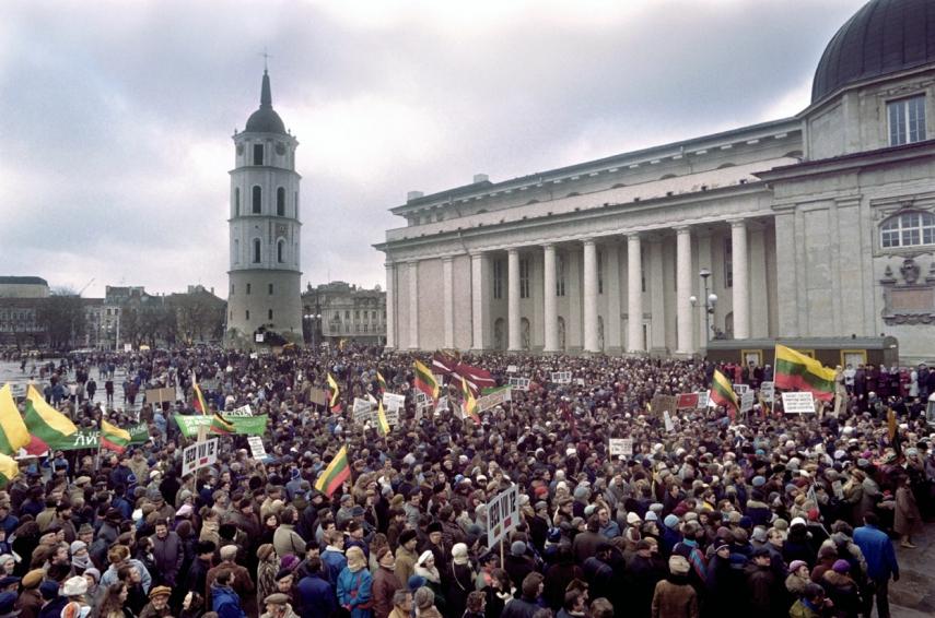Митинг в поддержку независимости Вильнюс 1991