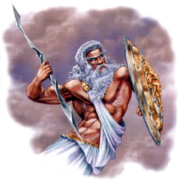 Зевс со щитом- "эгидой"