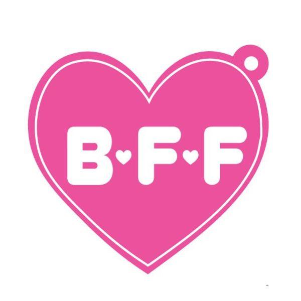 Надпись BFF с сердечками
