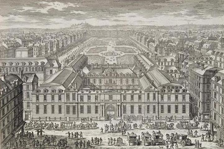 изображение дворца и парка 1679 года