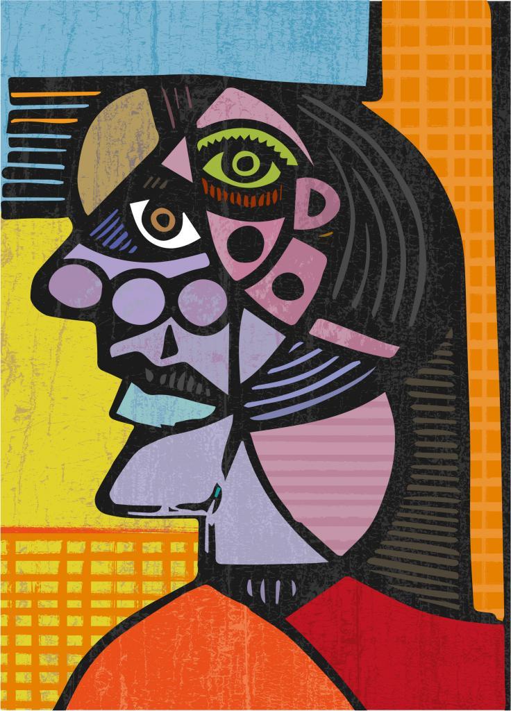 Абстрактная картина Пабло Пикассо